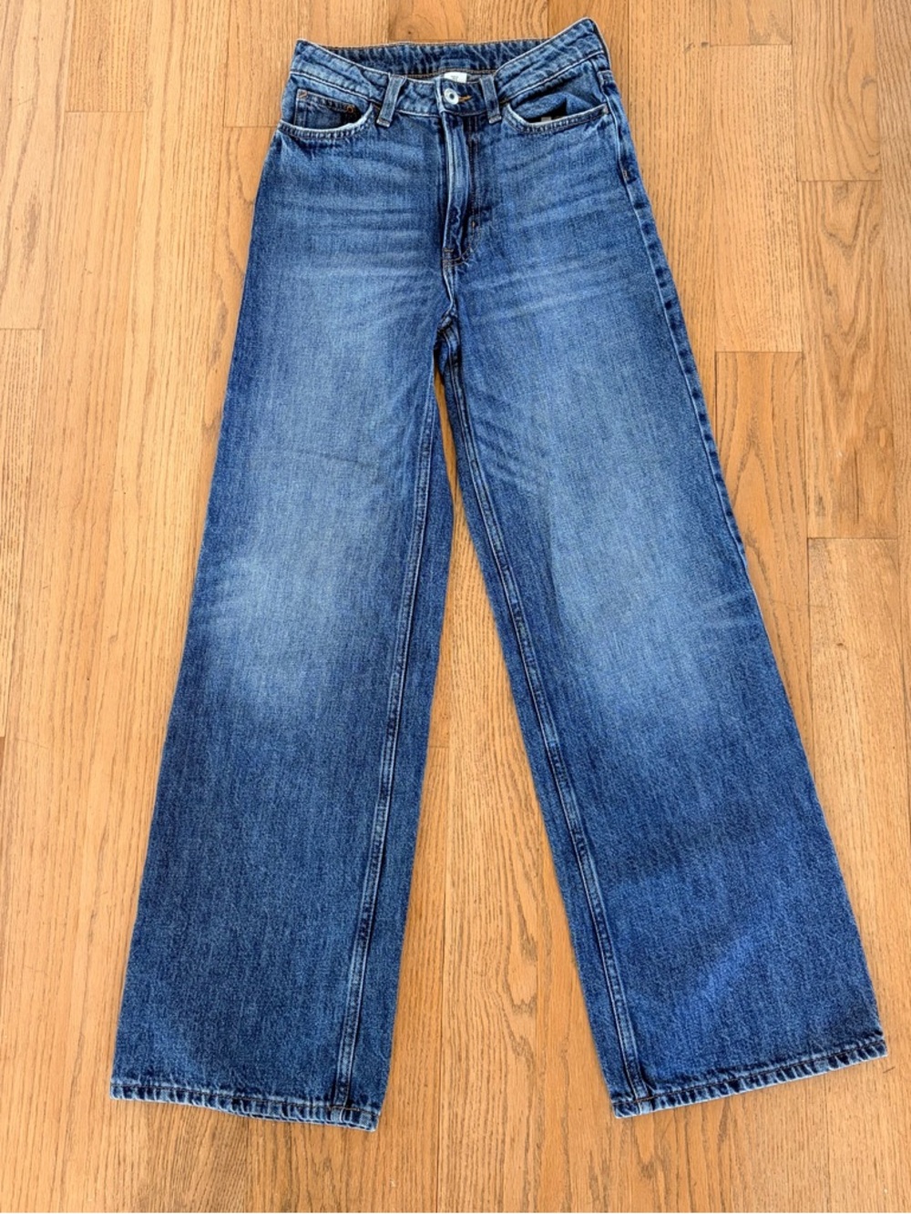 H&M Wide Leg Blue Denim Jeans